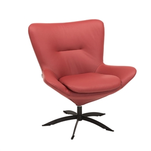 Lotus stol  - Rød læder - Stærk pris 